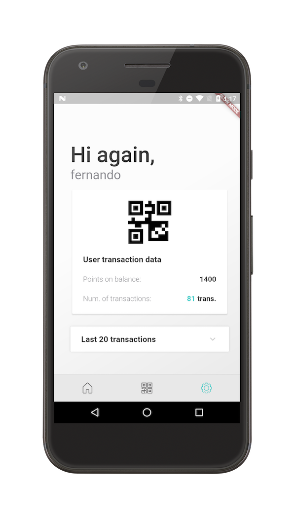 User transaction data